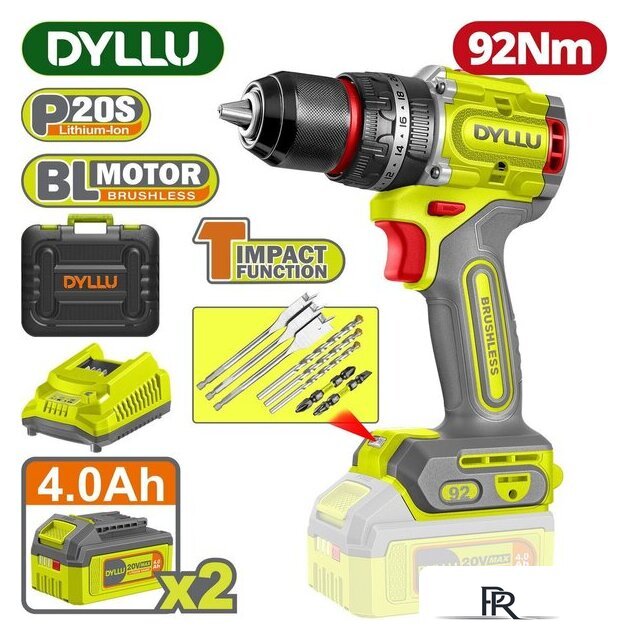 Ударная дрель-шуруповерт Dyllu DTCDP9281 (с 2-мя АКБ, кейс) - Изображение №1 — Интернет-магазин ПроЗаказ