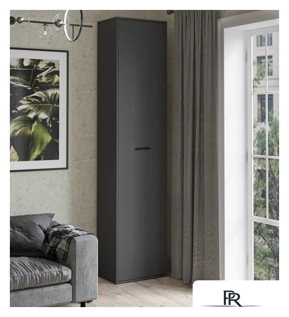 Шкаф-пенал Интерлиния Skill-23/1 (антрацит) - Изображение №3 — Интернет-магазин ПроЗаказ