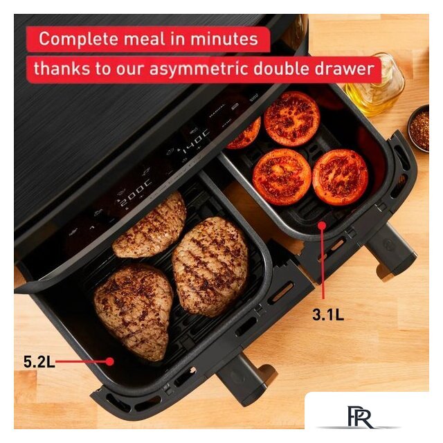 Аэрогриль (аэрофритюрница) Tefal Dual Easy Fry Essential XXL Air Fryer EY901N (черный) - Изображение №5 — Интернет-магазин ПроЗаказ