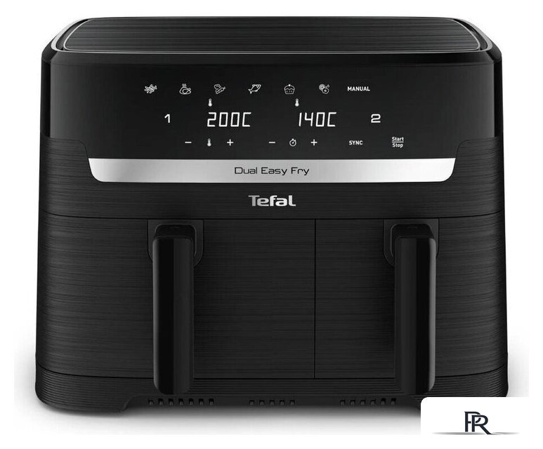 Аэрогриль (аэрофритюрница) Tefal Dual Easy Fry Essential XXL Air Fryer EY901N (черный) - Изображение №1 — Интернет-магазин ПроЗаказ