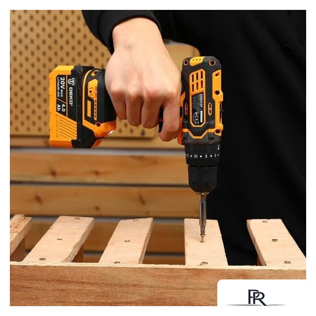 Ударная дрель-шуруповерт Deko DKCD20 Impact 063-4420 (с 2-мя АКБ, кейс) - Изображение №8 — Интернет-магазин ПроЗаказ