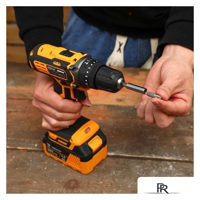 Ударная дрель-шуруповерт Deko DKCD20 Impact 063-4420 (с 2-мя АКБ, кейс) - Изображение №6 — Интернет-магазин ПроЗаказ