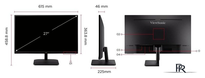 Монитор ViewSonic VA2732-H-2 - Изображение №8 — Интернет-магазин ПроЗаказ