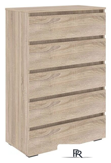 Комод Кортекс-мебель Бари 80 5ш (дуб сонома/дуб сонома/дуб сонома) - Изображение №1 — Интернет-магазин ПроЗаказ