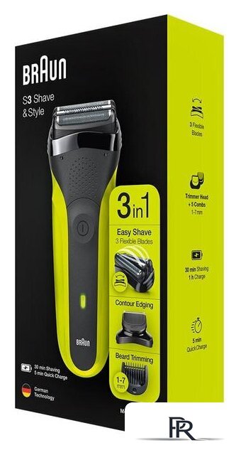 Электробритва Braun Series 3 Shave&Style 300BT (зеленый) - Изображение №8 — Интернет-магазин ПроЗаказ