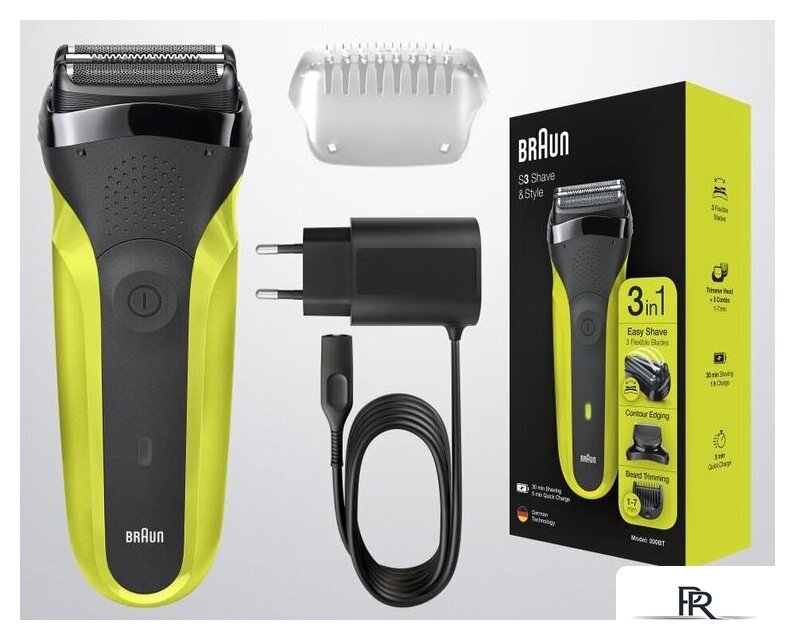 Электробритва Braun Series 3 Shave&Style 300BT (зеленый) - Изображение №2 — Интернет-магазин ПроЗаказ