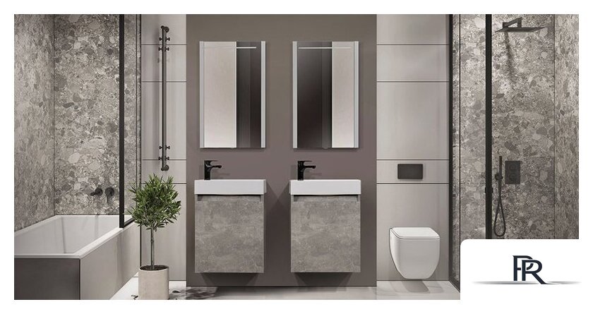  Belux Тумба с умывальником Темпо НП50 (31, бетон чикаго/светло-серый) - Изображение №4 — Интернет-магазин ПроЗаказ