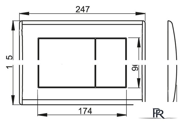 Панель смыва Alcaplast M275 - Изображение №2 — Интернет-магазин ПроЗаказ