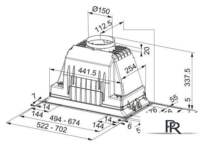 Кухонная вытяжка Franke Box FBI 705 PLUS 305.0757.780 - Изображение №4 — Интернет-магазин ПроЗаказ