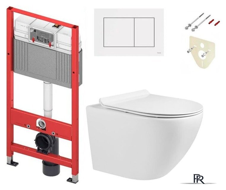 Унитаз подвесной Grado GD-W203T + TECE Kit 9400413 (с кнопкой смыва) - Изображение №1 — Интернет-магазин ПроЗаказ