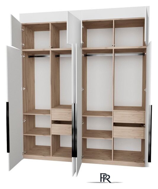 Шкаф распашной Рэйгрупп Рэй S257-В9-3-EB В9-3 (дуб элисон/белый премиум) - Изображение №2 — Интернет-магазин ПроЗаказ