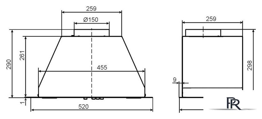 Кухонная вытяжка Elikor BF5634Q0 (953689) - Изображение №2 — Интернет-магазин ПроЗаказ