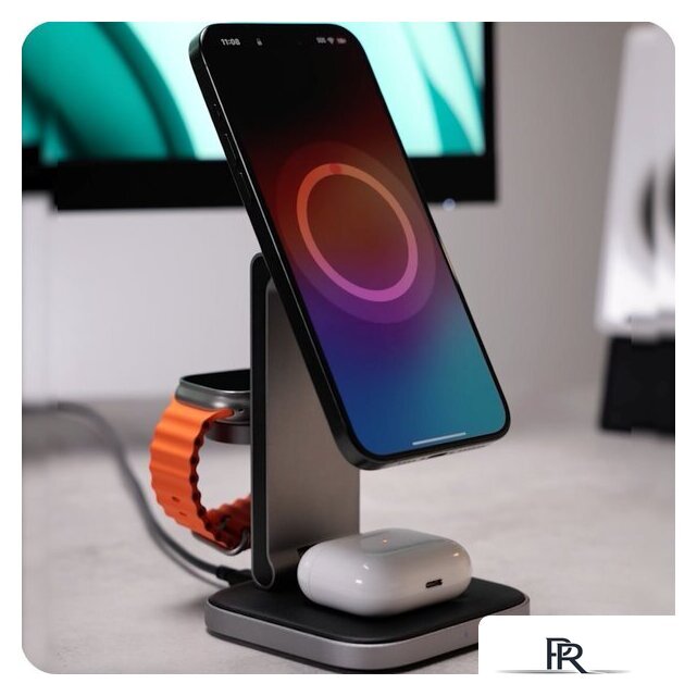 Беспроводное зарядное Satechi 3-in-1 Foldable Qi2 Wireless Charging Stand - Изображение №6 — Интернет-магазин ПроЗаказ