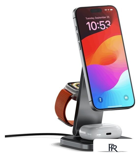Беспроводное зарядное Satechi 3-in-1 Foldable Qi2 Wireless Charging Stand - Изображение №1 — Интернет-магазин ПроЗаказ