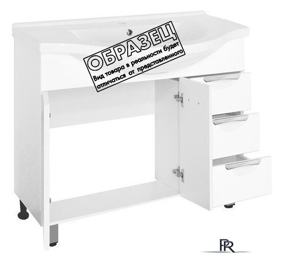  Style Line Тумба под умывальник Жасмин 90 3 ящика (для классической раковины) - Изображение №2 — Интернет-магазин ПроЗаказ