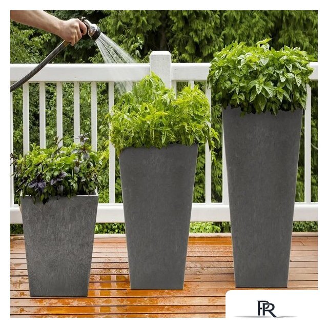 Кашпо Multy Home Sonata EU5100007 (стальной серый) - Изображение №4 — Интернет-магазин ПроЗаказ