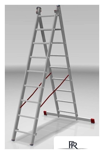 Лестница-стремянка Новая высота NV 522 двухсекционная индустриальная 2x9 ступеней - Изображение №3 — Интернет-магазин ПроЗаказ