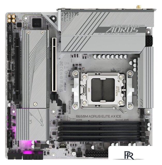 Материнская плата Gigabyte B650M Aorus Elite AX Ice - Изображение №4 — Интернет-магазин ПроЗаказ