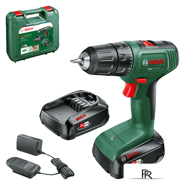 Дрель-шуруповерт Bosch EasyDrill 18V-40 06039D8002 (с 2-мя АКБ 1.5 Ah, кейс) - Изображение №1 — Интернет-магазин ПроЗаказ