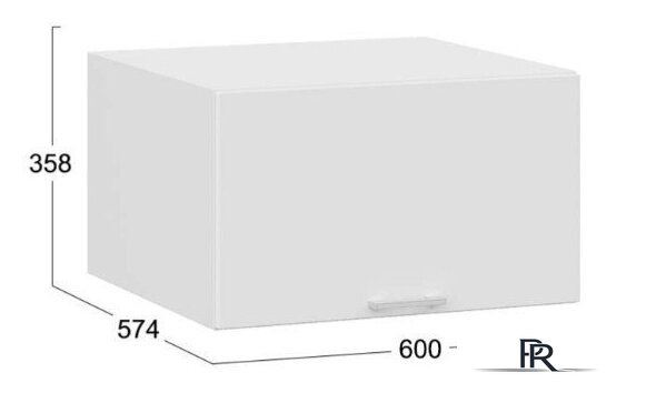 Шкаф навесной Трия Габриэлла 1В6ГП (белый/сноу) - Изображение №3 — Интернет-магазин ПроЗаказ