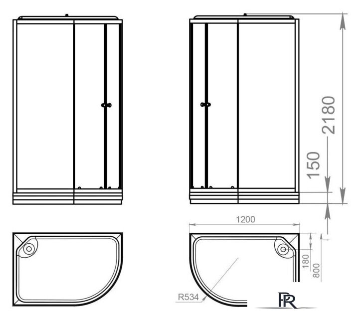 Душевая кабина Domani-Spa Delight 128 120x80 L (сатин-матированное стекло/белый) - Изображение №3 — Интернет-магазин ПроЗаказ