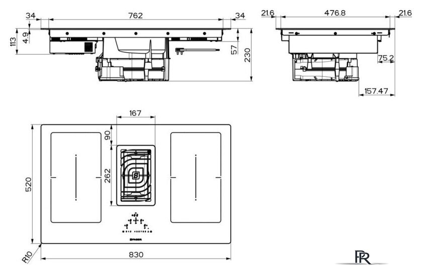 Варочная панель Faber Galileo Smart BK Glass A830 340.0577.694 - Изображение №2 — Интернет-магазин ПроЗаказ