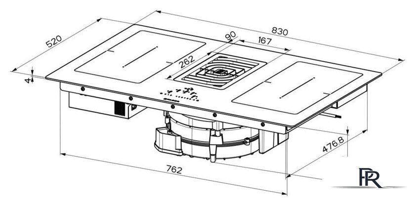 Варочная панель Faber Galileo Smart BK Glass A830 340.0577.694 - Изображение №3 — Интернет-магазин ПроЗаказ