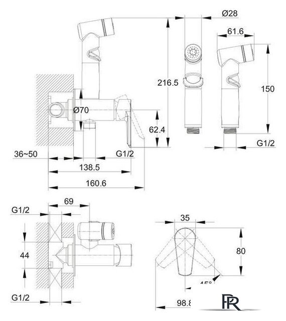 Гигиенический душ Cersanit Vero A64106 - Изображение №7 — Интернет-магазин ПроЗаказ