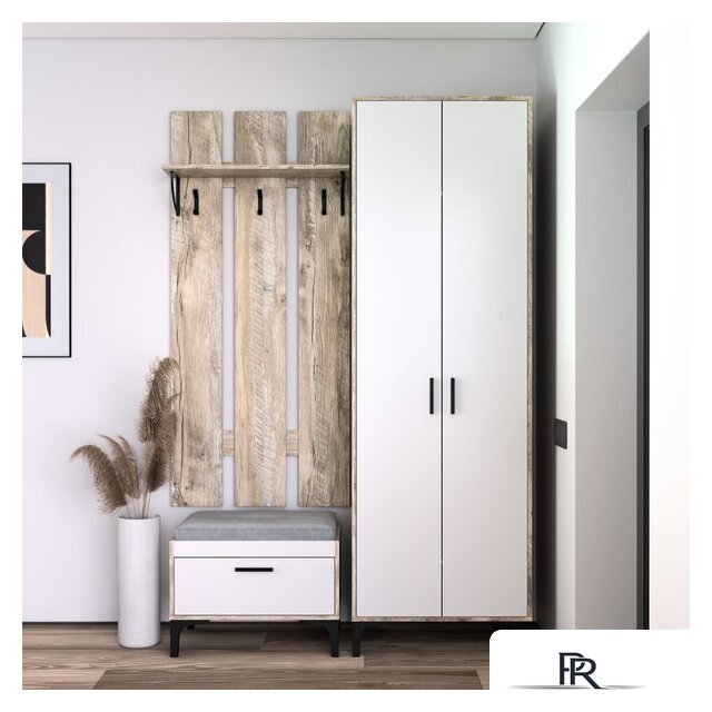 Шкаф распашной Кастанье Кантри ШК 70.2 (белый/дуб юкон) - Изображение №7 — Интернет-магазин ПроЗаказ