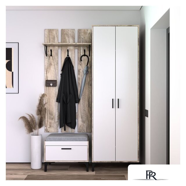 Шкаф распашной Кастанье Кантри ШК 70.2 (белый/дуб юкон) - Изображение №6 — Интернет-магазин ПроЗаказ