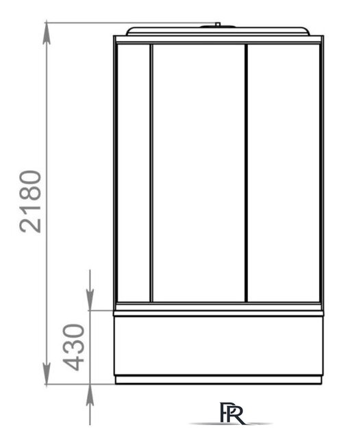 Душевая кабина Domani-Spa Simple High 90x90 (прозрачное стекло/белый) - Изображение №2 — Интернет-магазин ПроЗаказ