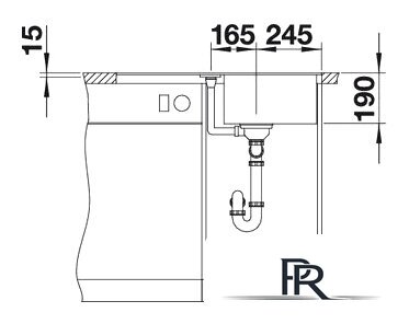 Кухонная мойка Blanco Metra 45 S-F (антрацит) [519081] - Изображение №4 — Интернет-магазин ПроЗаказ