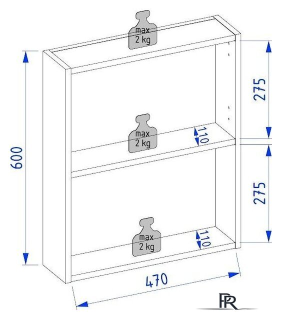  Lauter Шкаф с зеркалом Estel 50 (серо-зеленый полуматовый) - Изображение №5 — Интернет-магазин ПроЗаказ