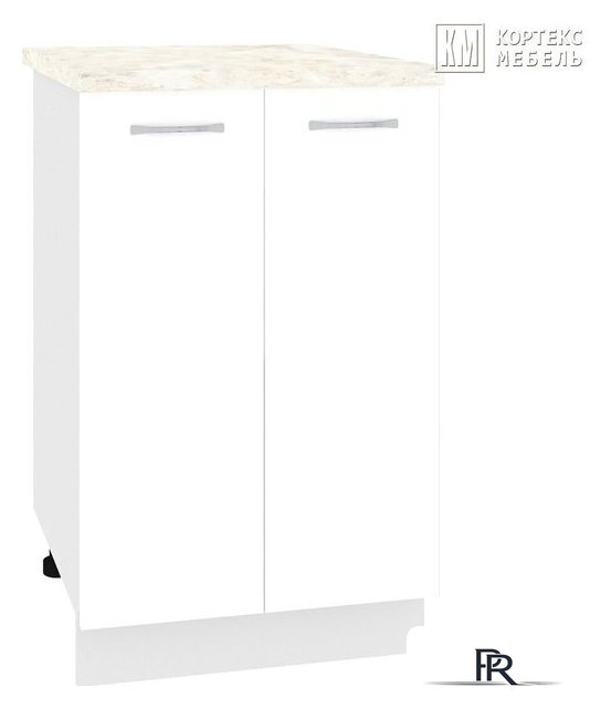Шкаф напольный Кортекс-мебель Корнелия Лира НШ50р (белый/мадрид) - Изображение №1 — Интернет-магазин ПроЗаказ