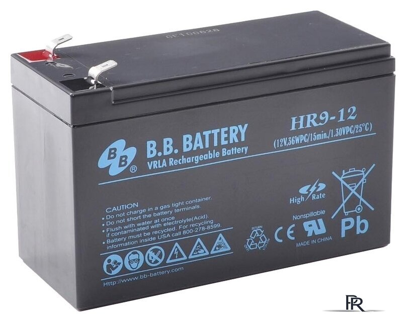 Аккумулятор для ИБП B.B. Battery HR9-12 (12В/8 А·ч) - Изображение №1 — Интернет-магазин ПроЗаказ