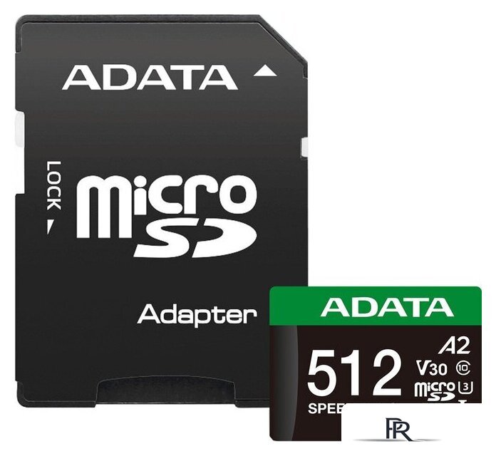 Карта памяти ADATA SPEED PLUS microSDXC 512GB UD512GUI3V30A2SP-RA1 (с адаптером) - Изображение №1 — Интернет-магазин ПроЗаказ