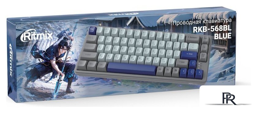 Клавиатура Ritmix RKB-568BL (серый/голубой) - Изображение №4 — Интернет-магазин ПроЗаказ
