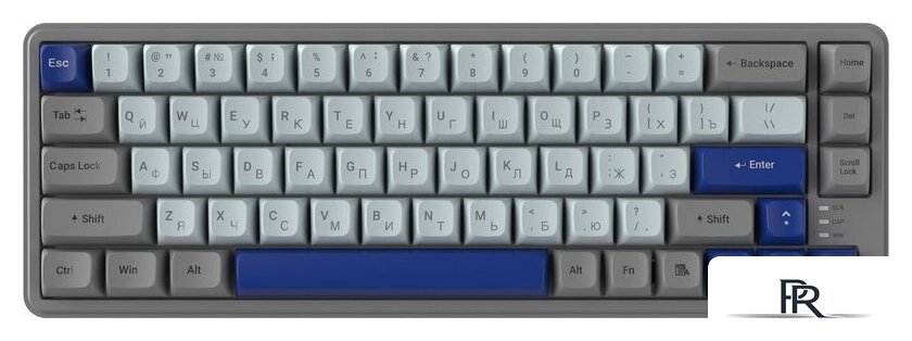 Клавиатура Ritmix RKB-568BL (серый/голубой) - Изображение №1 — Интернет-магазин ПроЗаказ