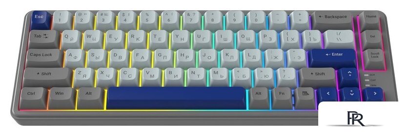 Клавиатура Ritmix RKB-568BL (серый/голубой) - Изображение №3 — Интернет-магазин ПроЗаказ