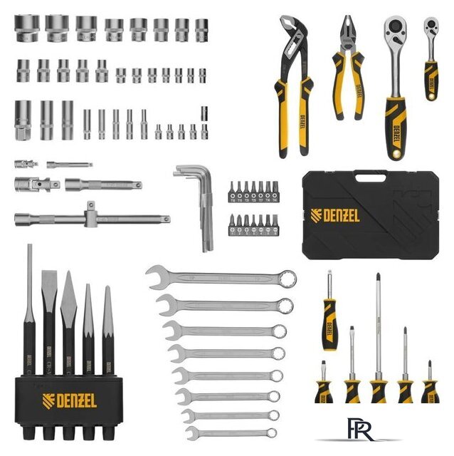 Набор домашнего мастера Denzel 15802 (84 предмета) - Изображение №2 — Интернет-магазин ПроЗаказ