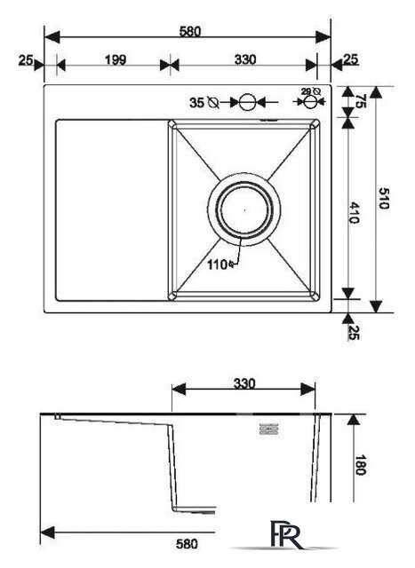 Кухонная мойка РМС MRK-5851BL-R (с дозатором) - Изображение №4 — Интернет-магазин ПроЗаказ