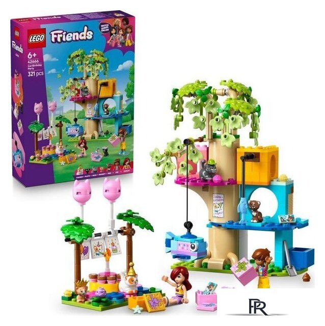 Конструктор LEGO Friends 42666 День рождения кошки и домик на дереве - Изображение №1 — Интернет-магазин ПроЗаказ