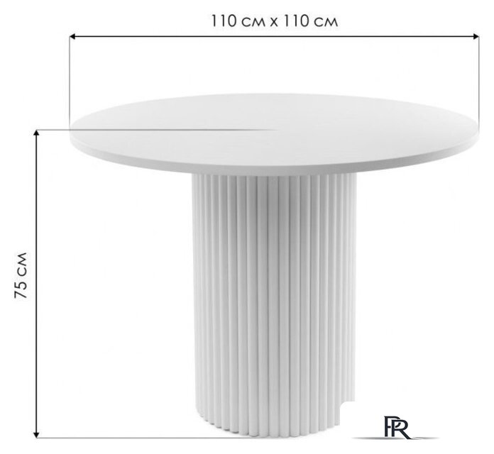 Кухонный стол Notta Барел 110 615167 (белый/белый) - Изображение №12 — Интернет-магазин ПроЗаказ
