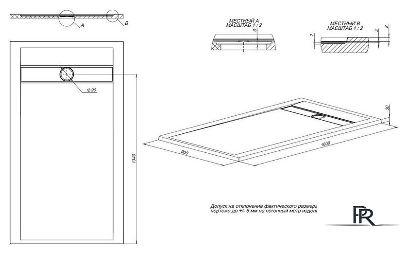 Душевой поддон Allen Brau Infinity 160x90 8.21007-21 - Изображение №7 — Интернет-магазин ПроЗаказ