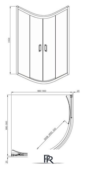 Душевой уголок Adema Glass Line 100 (матовое стекло) - Изображение №3 — Интернет-магазин ПроЗаказ