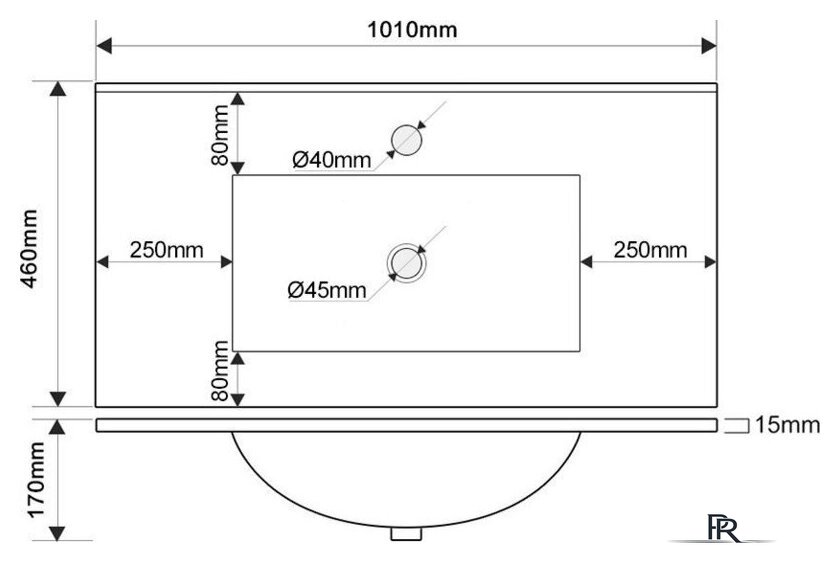  ЗОВ Тумба с умывальником Кито 100 K100LW0MWM-OL100 (белый матовый) - Изображение №6 — Интернет-магазин ПроЗаказ