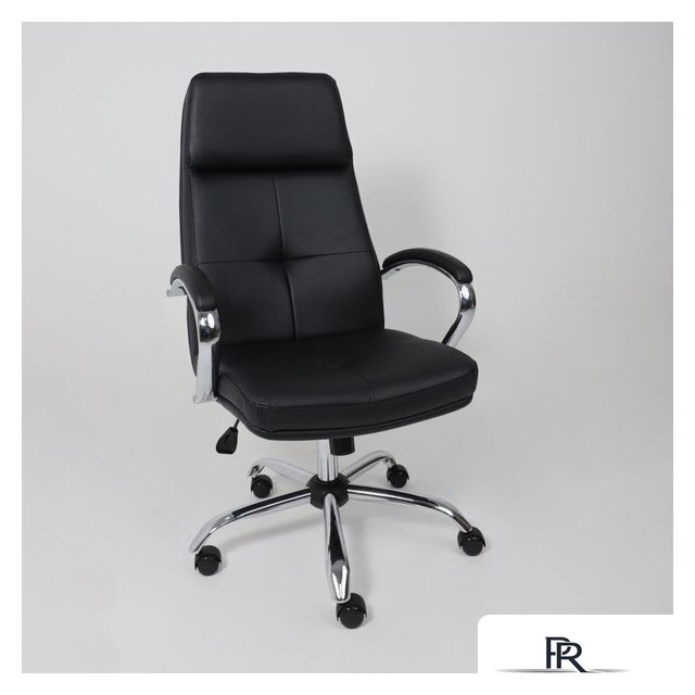 Офисное кресло AksHome Немига 1 (кожа натуральная Black/основание хром) - Изображение №3 — Интернет-магазин ПроЗаказ