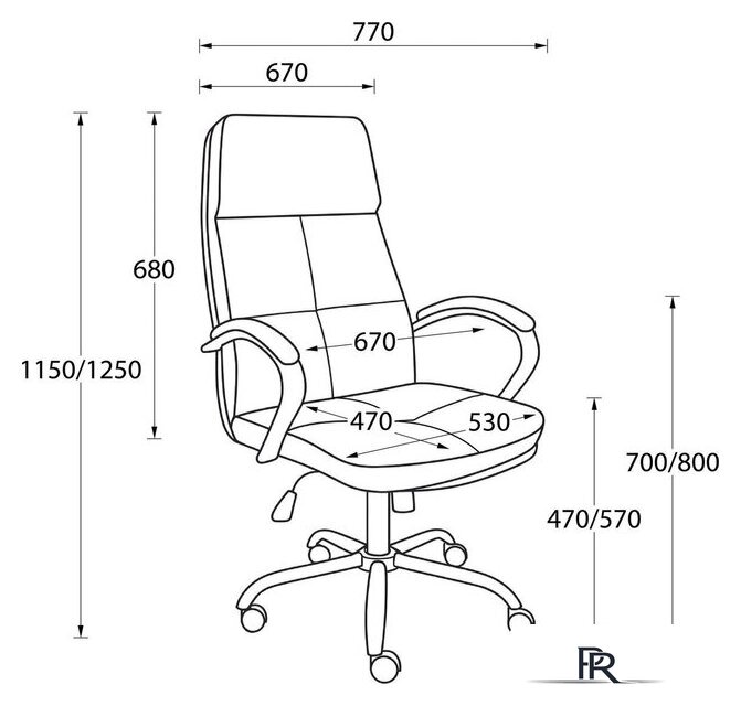 Офисное кресло AksHome Немига 1 (кожа натуральная Black/основание хром) - Изображение №17 — Интернет-магазин ПроЗаказ