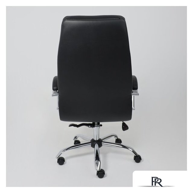 Офисное кресло AksHome Немига 1 (кожа натуральная Black/основание хром) - Изображение №6 — Интернет-магазин ПроЗаказ