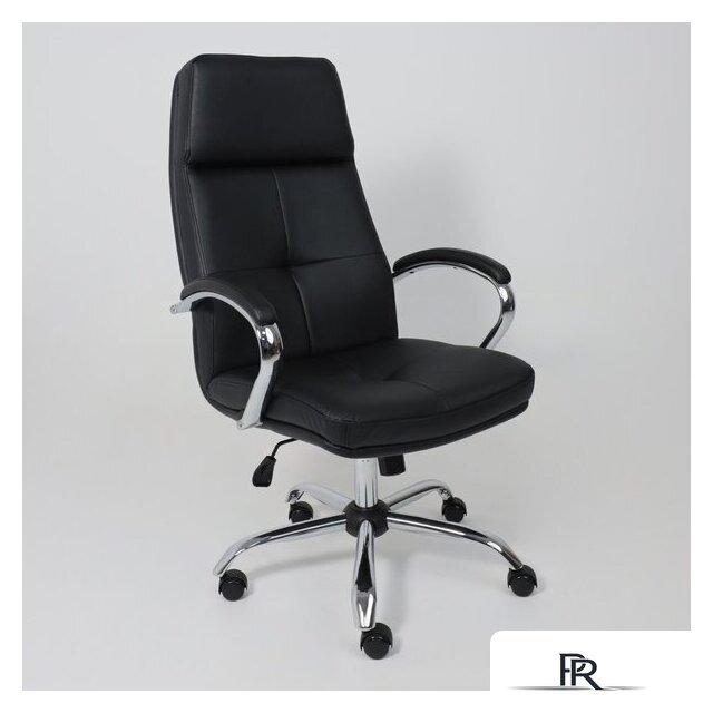 Офисное кресло AksHome Немига 1 (кожа натуральная Black/основание хром) - Изображение №2 — Интернет-магазин ПроЗаказ